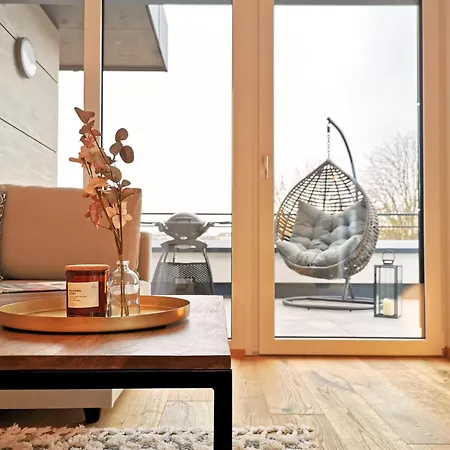 公寓 Fynbos Deluxe, Penthouse Oder Balkon, Parkplatz 施特劳宾